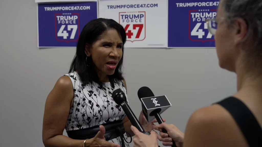 Janet Prioleau at the Atlanta Trump campaign office opening