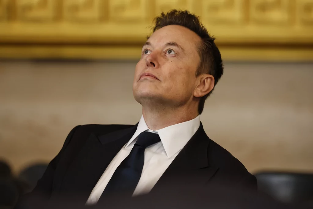 Elon Musk arrives before the 60th presidential inauguration, Monday, Jan. 20, 2025, in the Capitol Rotunda in Washington.