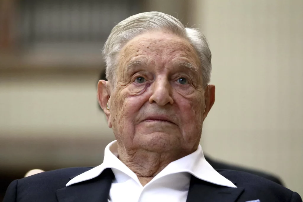 George Soros, founder and chairman of the Open Society Foundations, looks before the Joseph A. Schumpeter award ceremony in Vienna, Austria, June 21, 2019. Soros's Open Society Foundations announced a leadership change Monday, March 11, 2024, with its president Mark Malloch-Brown stepping down and a senior leader, Binaifer Nowrojee, appointed to the role.