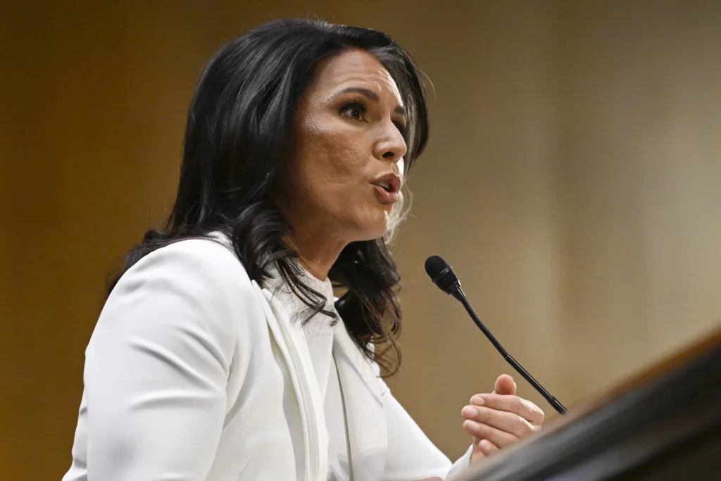 National Intelligence Director Tulsi Gabbard, appears before the Senate Intelligence Committee for her confirmation hearing on Capitol Hill, Thursday, Jan. 30, 2025, in Washington.