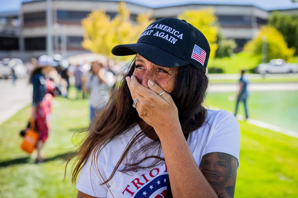 woman crying at UVU 