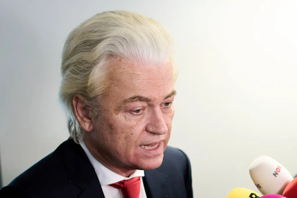 Right-wing lawmaker Geert Wilders, after pulling his party out of the four-party Dutch coalition in The Hague, Netherlands, on Tuesday, June 3, 2025.