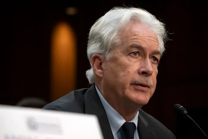 Former CIA director William Burns speaks during a March 11, 2024, hearing in Washington.
