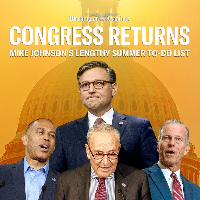 Graphic of lawmakers marking the return of Congress.