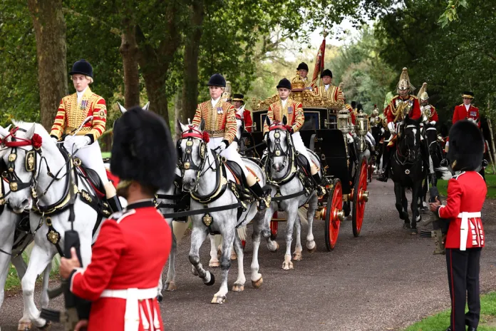 Royal carriage during Trump's visit to Windsor Castle