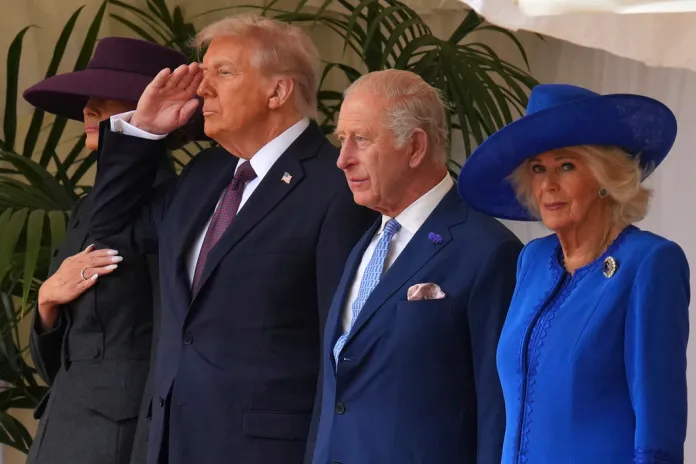 Melania and Trump with King Charles and Queen Camila