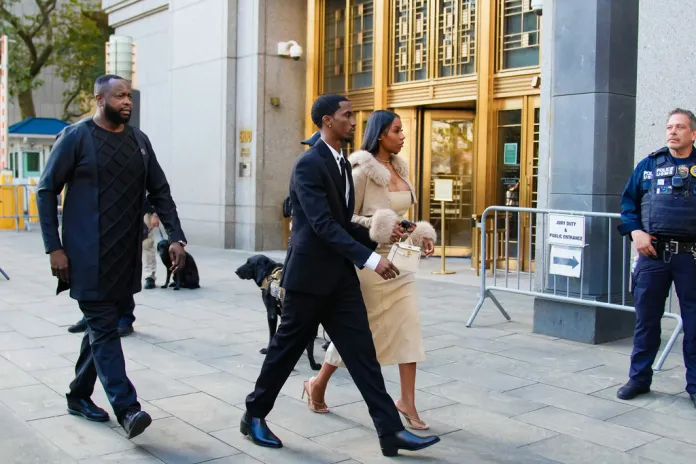 Sean Combs's son Christian Combs arrives in court