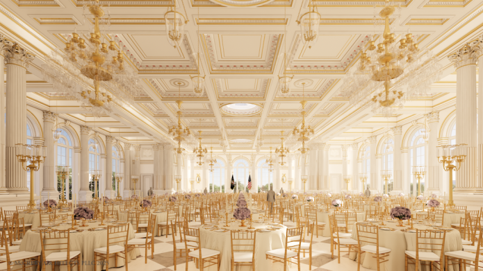 The White House announced and released images of what the East Wing ballroom will look like.