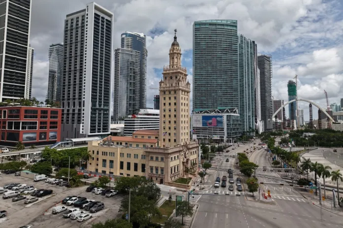 The proposed land to be used for Trump's future presidential library sits on a parking lot in Miami.