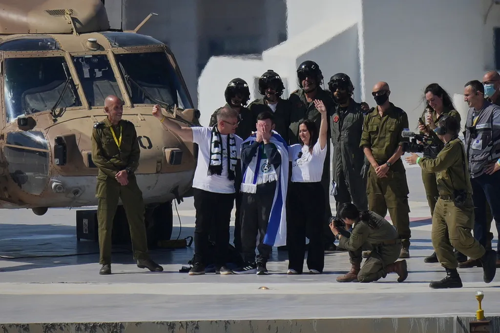 Matan Angrest, an Israeli hostage released from the Gaza Strip