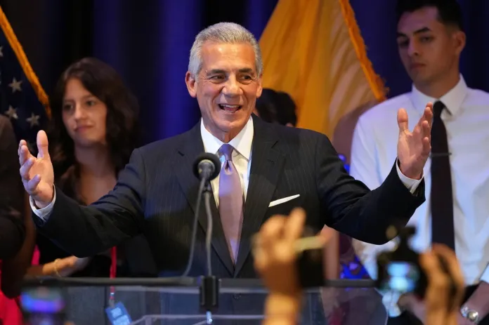 New Jersey Republican gubernatorial candidate Jack Ciattarelli speaks