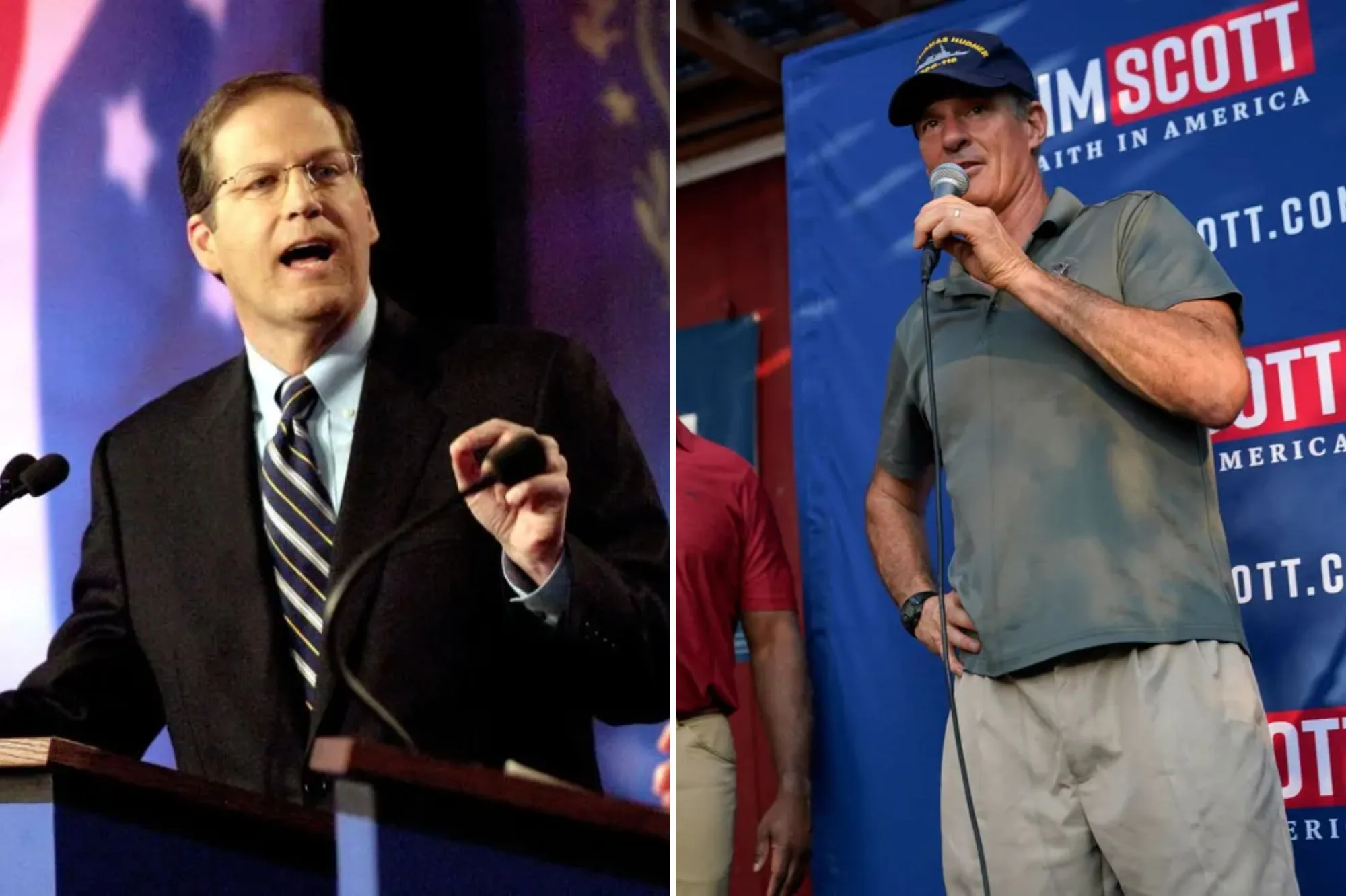 John E. Sununu, left, and GOP rival Scott Brown