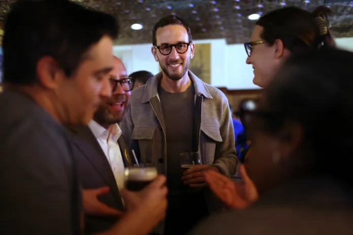 State Sen. Scott Wiener attends a Prop 50 election night party in San Francisco hosted by Assemblyman Matt Haney.