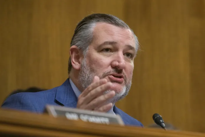 Subcommittee Chairman Sen. Ted Cruz, R-Texas, speaks during a Senate Committee on the Judiciary joint subcommittee hearing to examine District Judges v. Trump, on Capitol Hill, Tuesday, June 3, 2025, in Washington.