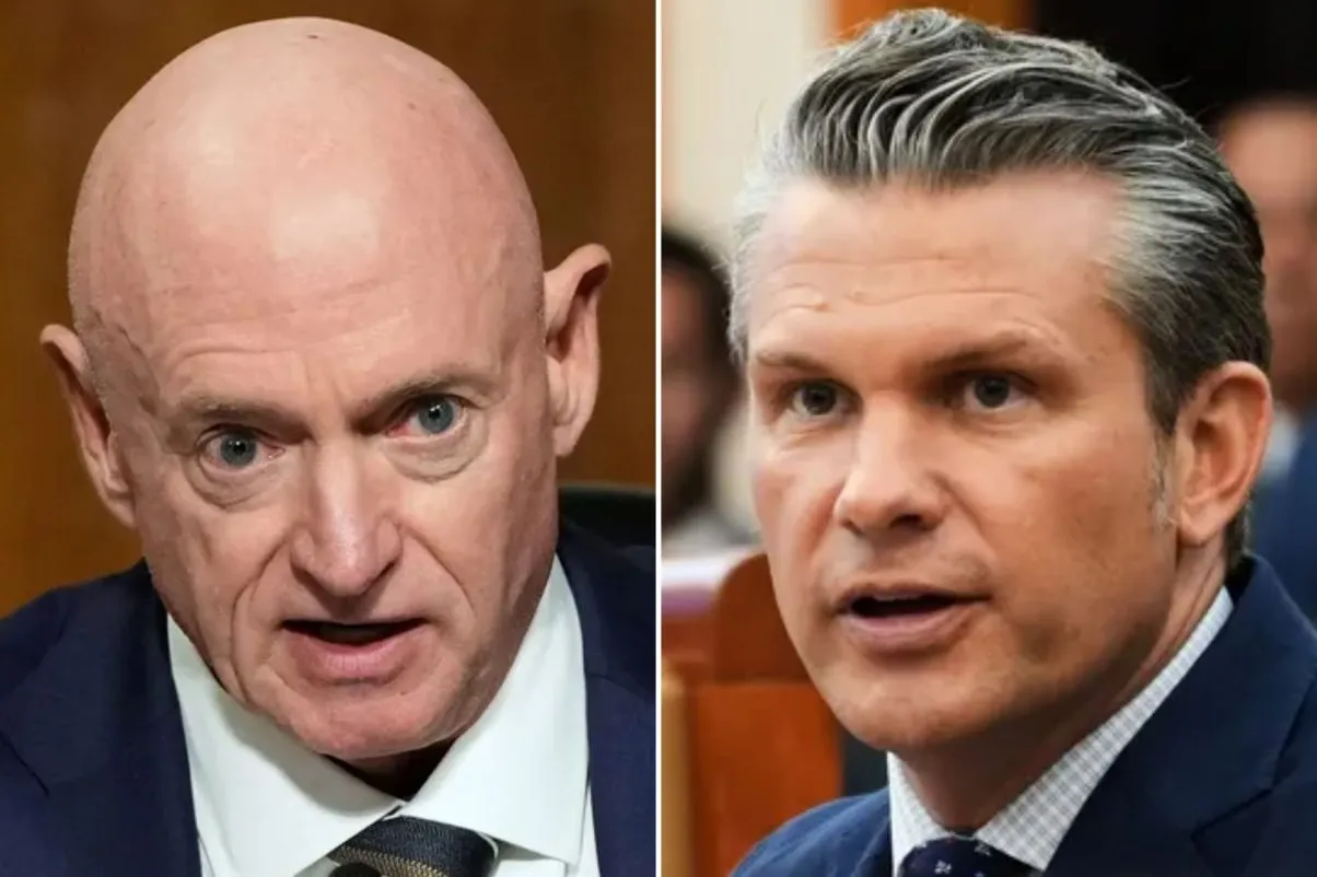 Mark Kelly and Pete Hegseth