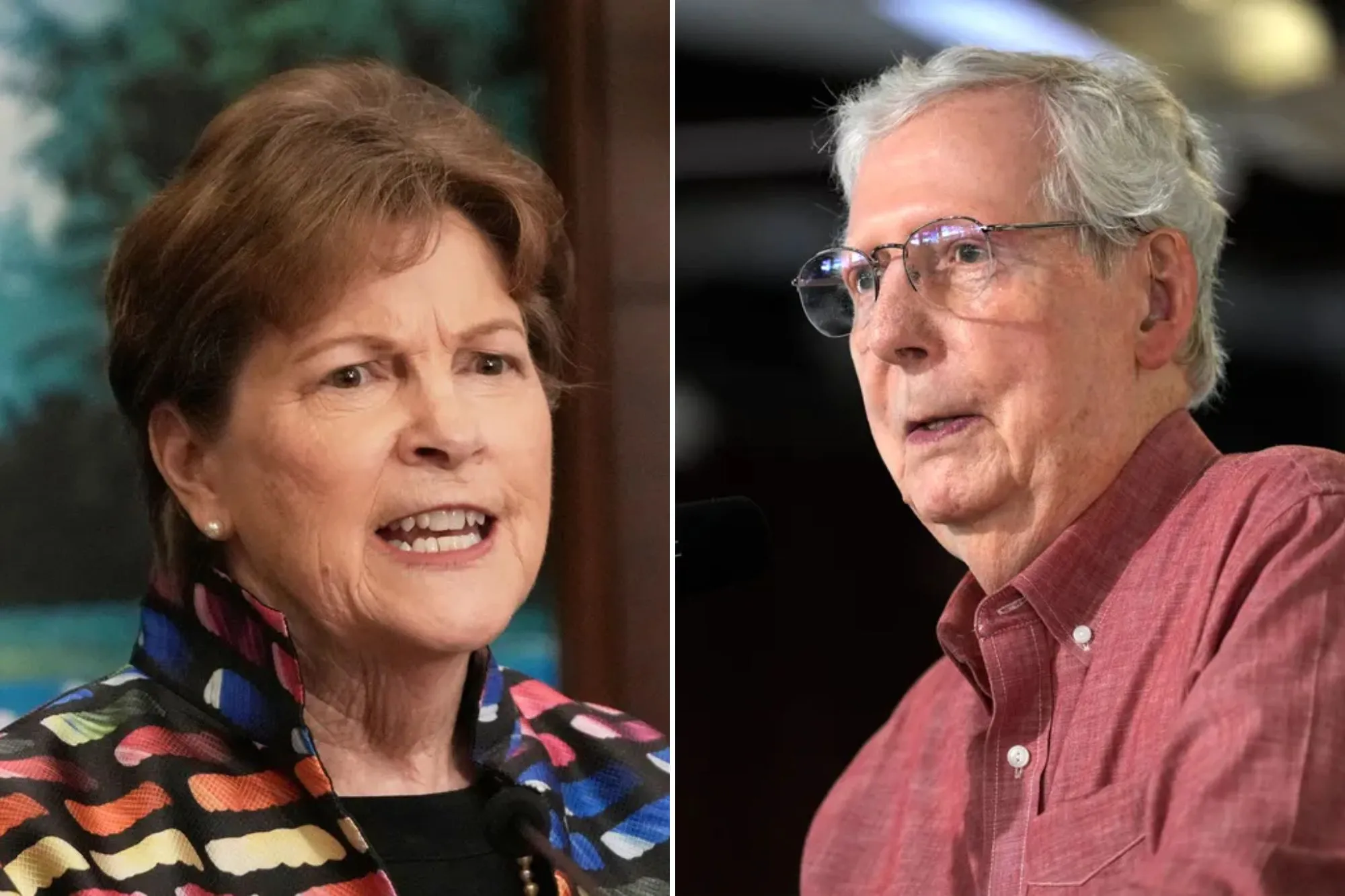 From l-r: Sen. Jeanne Shaheen, D-N.H. and Sen. Mitch McConnell, R-Ky. 