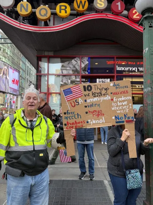 No Kings protester. (The Washington Examiner/Sydney Topf)