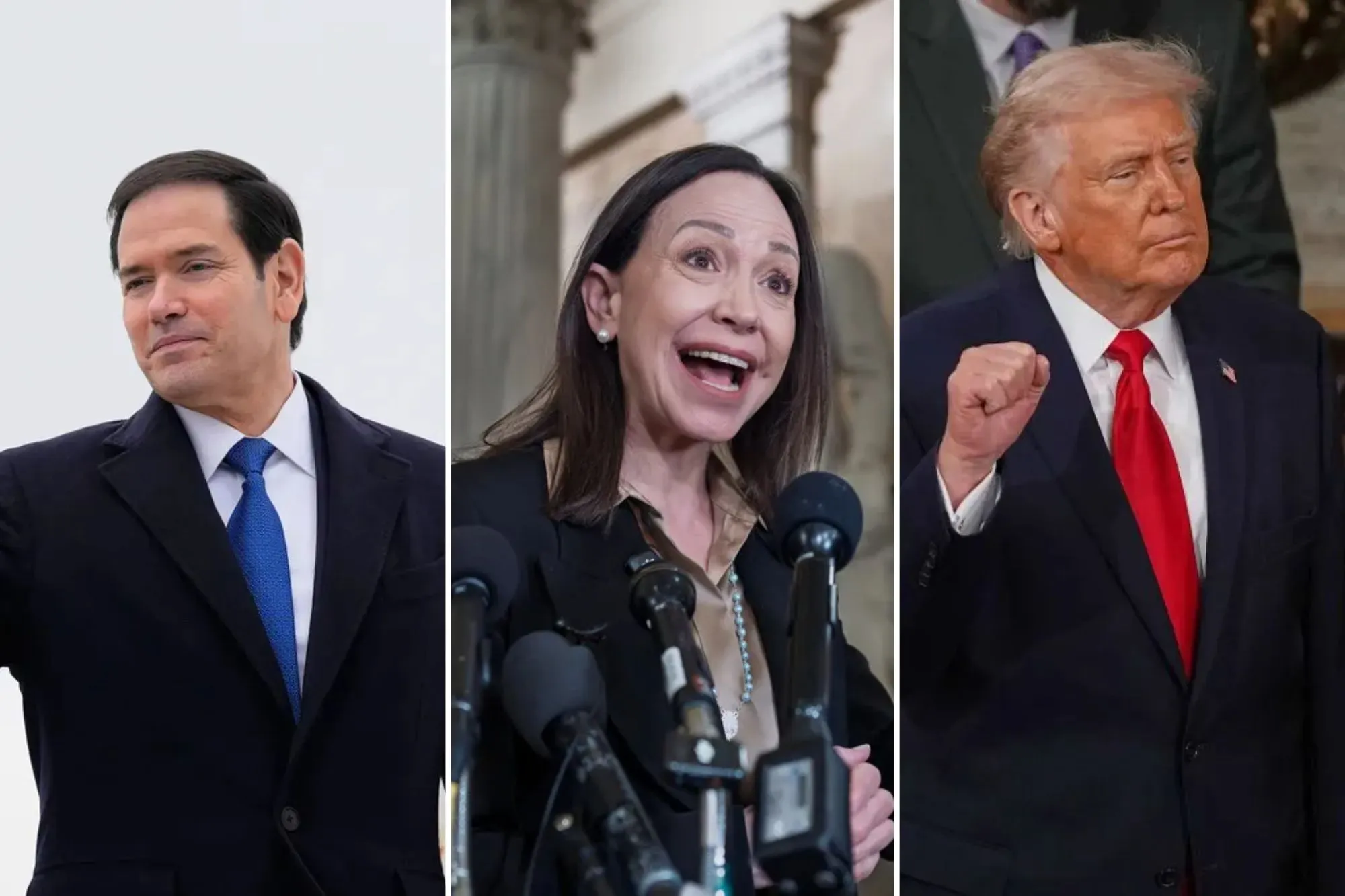 Rubio, Machado, Trump