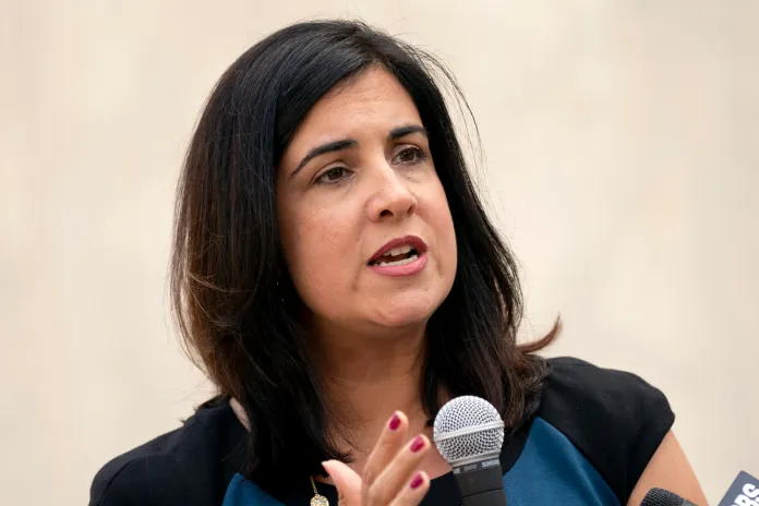 Rep. Nicole Malliotakis, R-N.Y., speaks during a news conference, on Aug. 15, 2022, in New York.