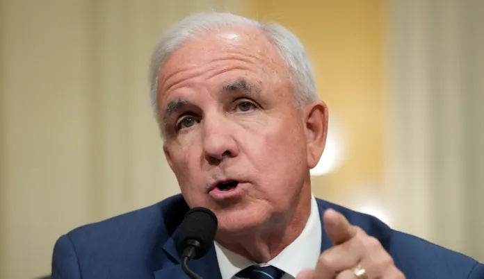 Rep. Carlos Gimenez (R-FL) questions witnesses during a hearing of a special House committee dedicated to countering China, on Capitol Hill, Tuesday, Feb. 28, 2023.