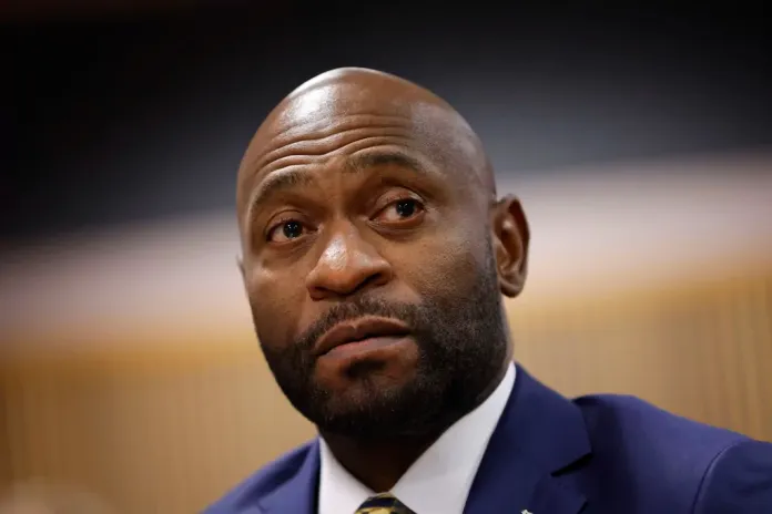 Special prosecutor Nathan Wade sits in court.