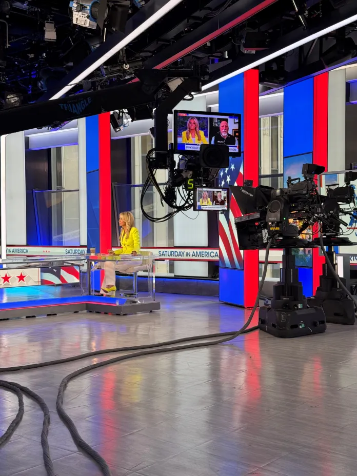 Fox News's Kayleigh McEnany in the studio for a segment. (Photo Credit: Kayleigh McEnany)