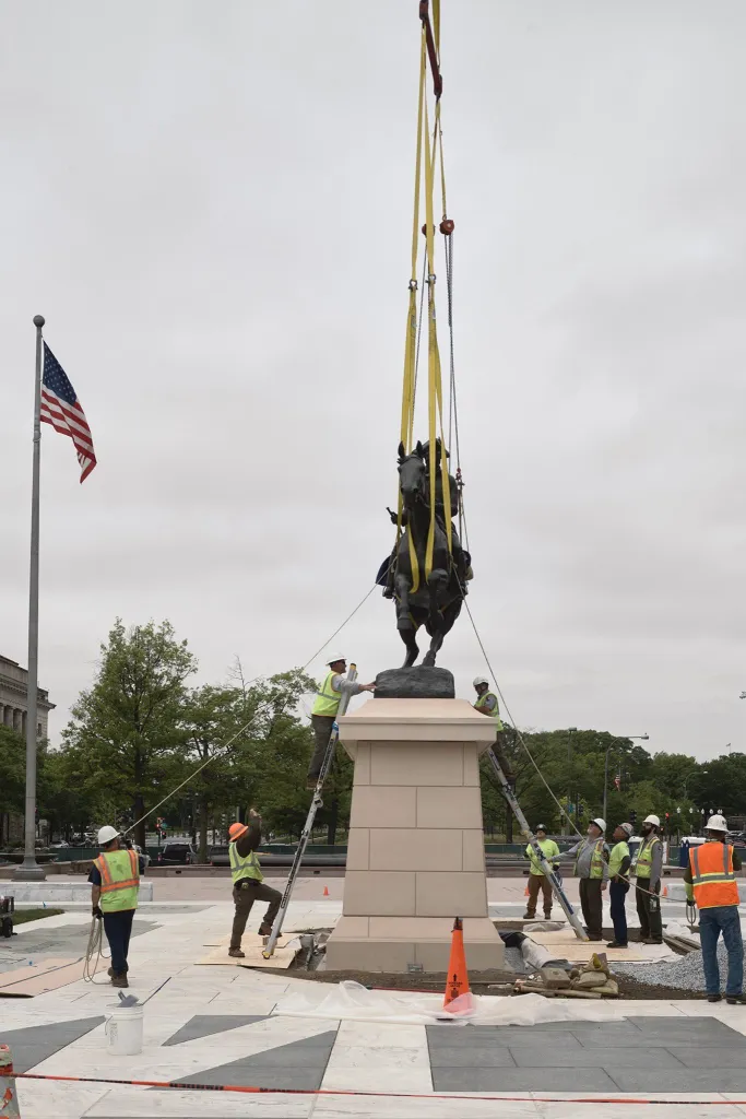 Doug Burgum attends the installation of the new Caesar Rodney statue in Washington, D.C. (US Department of the Interior)