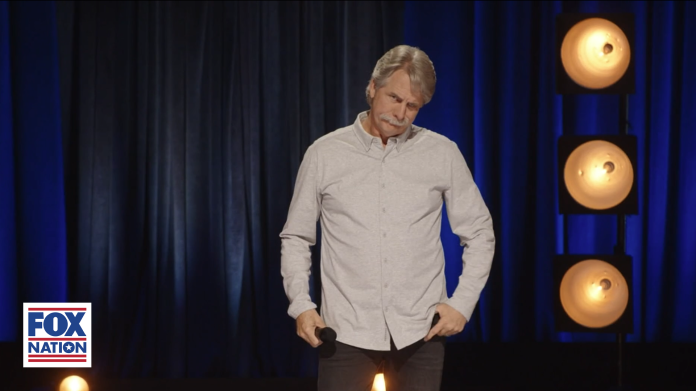 Jeff Foxworthy performs his new comedy special, “The Joke’s On Me," on Fox News's streaming service FOX Nation. (Credit: FOX Nation)