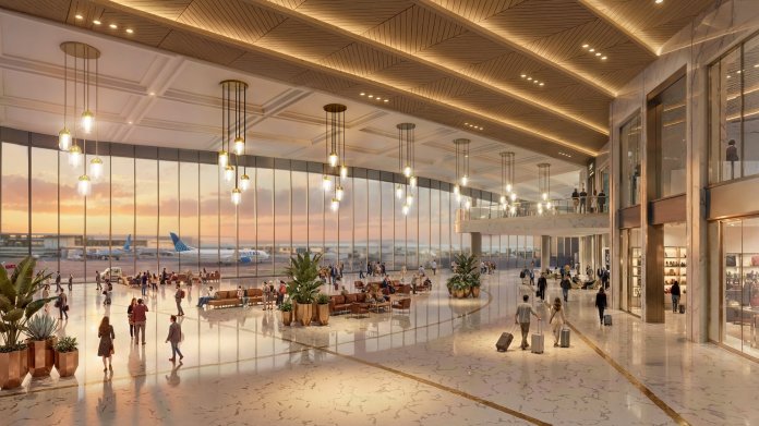 Rendering of Dulles International Airport