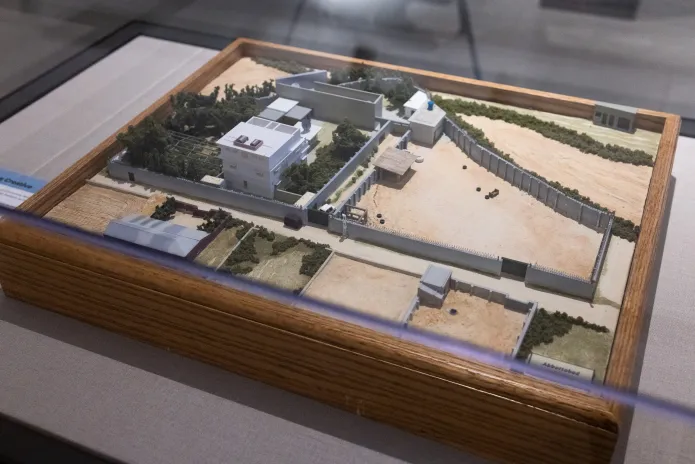 Artifacts on display at the National Cryptology Museum highlighting the National Security Agency’s crucial role in the takedown of Usama Bin Laden following the 9/11 attacks. (Taken on Thursday, Sept. 10, 2026 by Graeme Jennings/Washington Examiner)